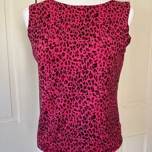 Hot Pink/Black Animal Print TankTop